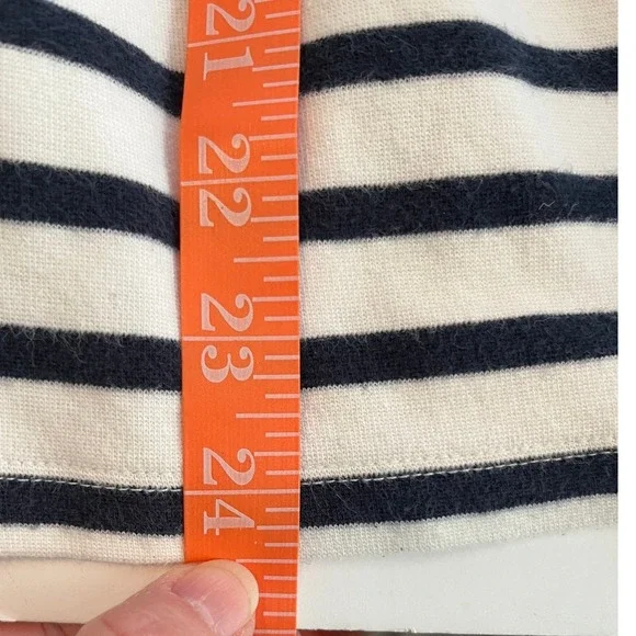 Old Navy Women's XXL Striped‎ Cotton Peplum Blouse Top Black White Modern - Picture 8 of 9